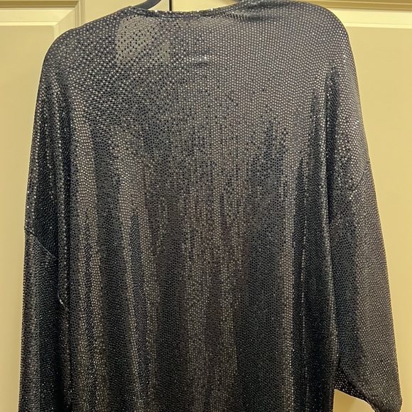 Caramela Black Sequin Fly Away Cardigan Size Large - Picture 9 of 12